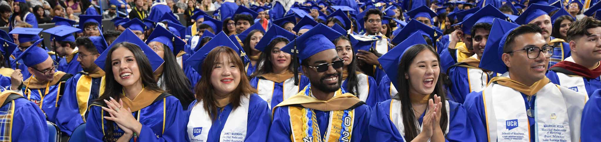 2026 UCR Business graduates celebrating at commencement