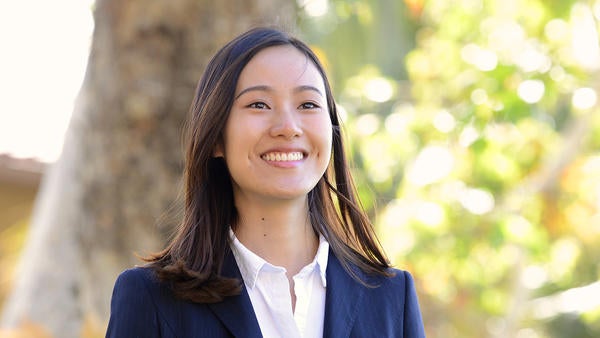 smiling female student