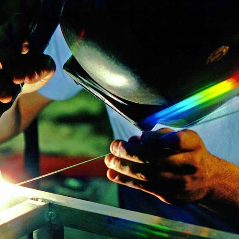 Welding worker