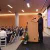 Dean Yunzeng Wang speaking at the Executive Fellows Installation Dinner