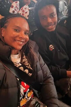 Kesha McCollum with son and fellow Highlander, Mike McCollum Jr. as an adult.