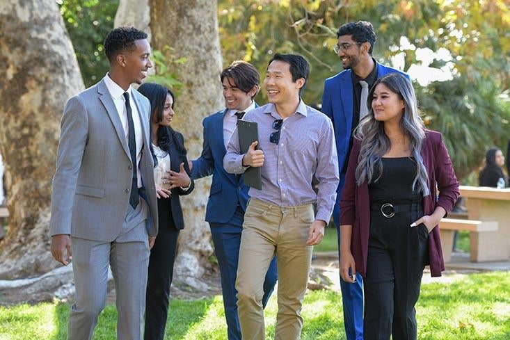 UCR School of Business students with Ye Li