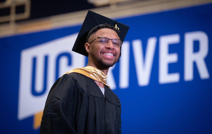 Darrell Richardson graduated on Saturday, June 12, 2021. (UCR/Stan Lim)