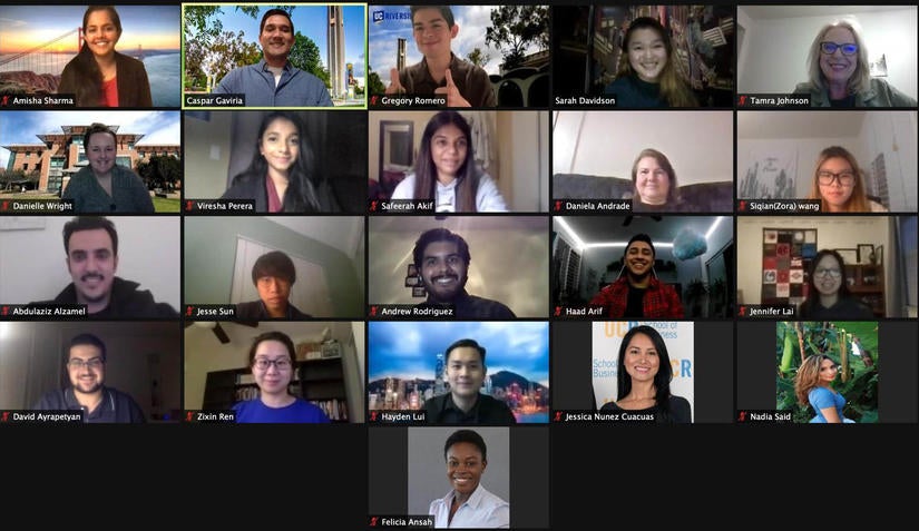 AGSM student ambassadors on Zoom