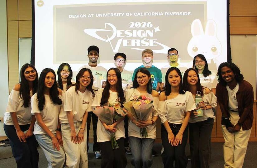 DesignVerse 2026 co-directors and board members celebrate at the closing awards ceremony